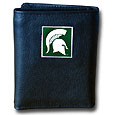 Michigan St. Spartans Leather Tri-fold Wallet